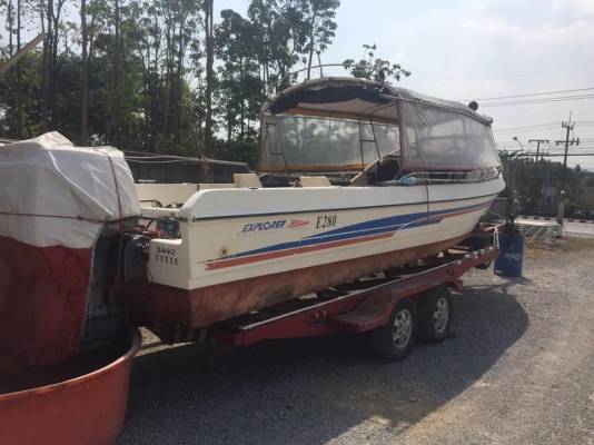 เรือเร็ว 15 ที่นั่ง E280 เครื่อง YAMAHA 100แรง 2เครื่อง  เรือสวยมากใช้แค่ 500 ชม.