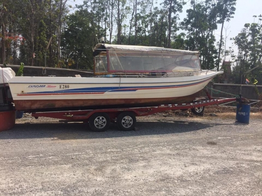 เรือเร็ว 15 ที่นั่ง E280 เครื่อง YAMAHA 100แรง 2เครื่อง  เรือสวยมากใช้แค่ 500 ชม.