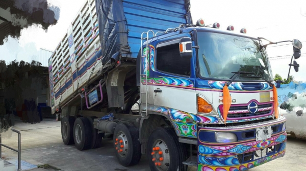 ขายรถพ่วง 24 ล้อ แม่-ลูก กระบะเหล็กคอกเกษตรดั้ม อู่.SKT.พิษโลก HINO 344 ปี.54  ราคามาคุยกันครับ