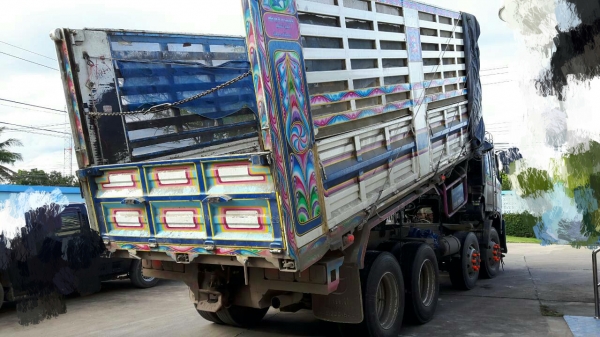 ขายรถพ่วง 24 ล้อ แม่-ลูก กระบะเหล็กคอกเกษตรดั้ม อู่.SKT.พิษโลก HINO 344 ปี.54  ราคามาคุยกันครับ