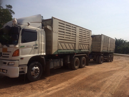 ขายรถ22ล้อดั้มพ์ HINO FM2PNLD เครื่อง380แรงม้ากับหางSMM ปี55 สวยๆเดิมๆสนใจโทร 081-970-1072