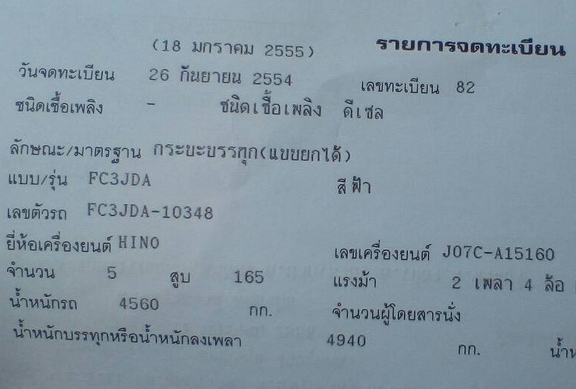 6ล้อดั้มดิน HINO RANGER FC3J-JO7C 170 แรง สมอเงิน รถประกอบ ปี54 เครื่อง/เกียร์ เดิม แน่นดี ช่วงล่างใหญ่ Fหน้า-หลัง ครบ พาวเวอร์/ทริฟฟี่/แอร์ ครบ ดั้มเหล็ก5ตัน3.60ม.ยิงหน้า ยาง8.25/16 ตามสภาพ พร้อมใช้งาน เล่มทะเบียน ครบ **ขาย HINO FC3