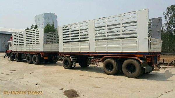 ขายรถพ่วง 24 ล้อ แม่-ลูก กระบะเหล็กคอกเกษตรไม่ดั้ม อู่.มีโชครุ่งเรืองกิจ ISUZU  GIGA เครื่อง 6WA1-350 แรง ราคา.1380000 สนใจรีบจองด่วน