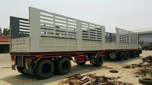 ขายรถพ่วง 24 ล้อ แม่-ลูก กระบะเหล็กคอกเกษตรไม่ดั้ม อู่.มีโชครุ่งเรืองกิจ ISUZU  GIGA เครื่อง 6WA1-350 แรง ราคา.1380000 สนใจรีบจองด่วน