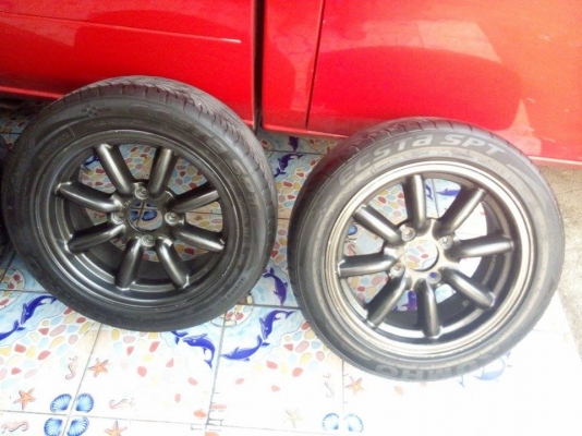 กล้วยแท้เจแปน BR 4 รู 114 ขอบ 15 ติดยางคัมโฮ กล้วยแท้เจแปน BR 4 รู 114 ขอบ 15 ติดยางคัมโฮ