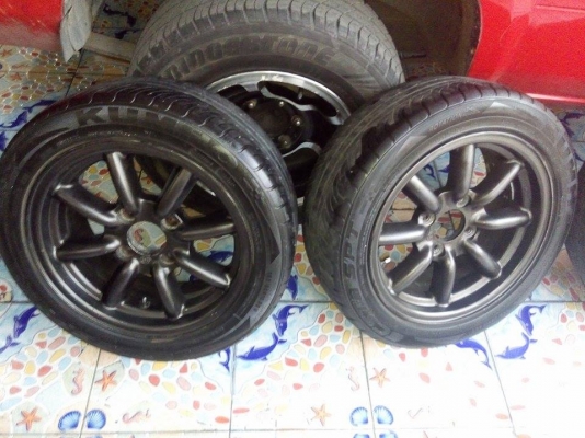 กล้วยแท้เจแปน BR 4 รู 114 ขอบ 15 ติดยางคัมโฮ กล้วยแท้เจแปน BR 4 รู 114 ขอบ 15 ติดยางคัมโฮ