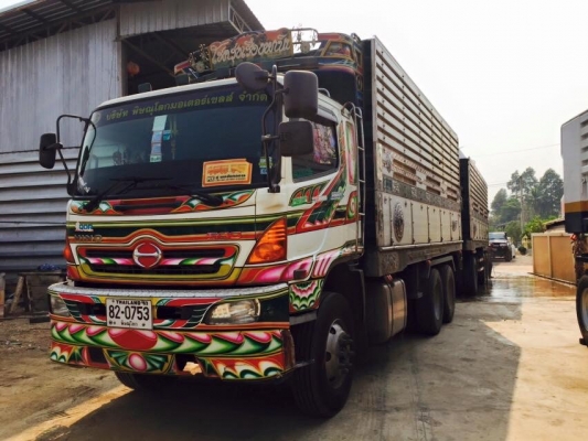 ขายรถพ่วง 22 ล้อ Hino เครื่อง 380 แรง ปี 55 กระบะดัพม์มิเนียมแม่ลูก อู่สามมิตร ลูก 3 เพลา ยาว 6.50 เมตร ไมล์ 190,xxx ยางเต็ม พร้อมใช้งาน