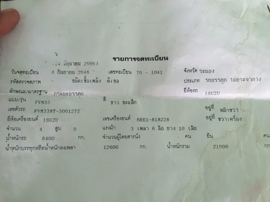 ขายรถสิบล้อ 195 หลังถนน ไม่ดั้ม ปี 48