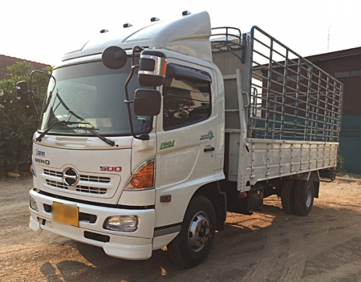 ขายหกล้อ HINO 175 แรงม้า รุ่น FC9JJLA ซีรีส์500 สภาพป้ายแดง รถ 2 ปี ไมล์ 40,xxx กม. ยางเต็ม กระบะคาร์โก้ 5.60 เมตร