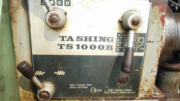 === Sold === กลึงต้าชิง TASHING TS1000B 6 ฟุต 3 เพลา เกียร์บล็อค รู 2" กลึงผ่านคอม้า 300 มม. ไฟ 380V รางคมสภาพดีพร้อมใช้