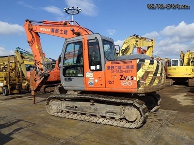 HitachiZX120#66150 ปี2004 เก่าญี่ปุ่นไม่เคยใช้ในไทย 100\% มาพร้อมหัวกระแทก NPK และบุ๊งกี๋จากญี่ปุ่น คุ้มๆ