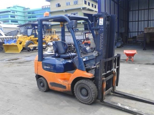 ขายรถ โฟล์คลิฟท์ TOYOTA รุ่น 7FD15 : เครื่องยนต์ ดีเซลโตโยต้า 1DZ-II : เกียร์ ธรรมดา : ขนาด 1.5 ตัน :