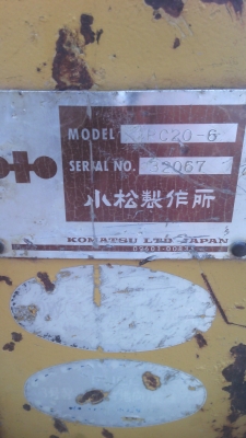 รถแมคโครโคมาสุPC20รุ่น6