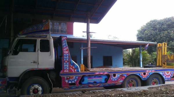 ขายเทรนเลอร์บรรทุกรถเกี่ยว HINO FM227LD  ZUMO 2 เพลา