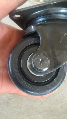ล้อแบบหน้าแปลนอย่างดียี่ห้อ HAMMER CASTER แบบมีแบริ่งด้านใน พลาสติกฉีดอัดแรงสูง