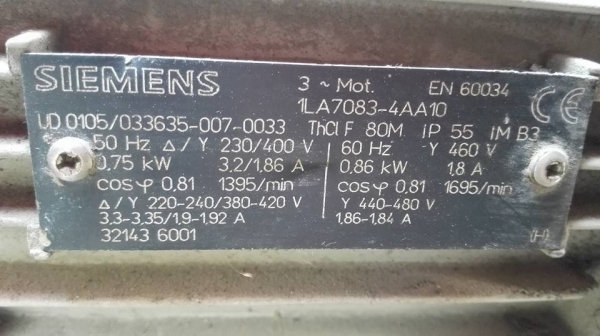 *** Sold *** โบวเวอร์ ดูด-เป่าอากาศ Panasonic มอเตอร์ Siemens 1 HP 380V สภาพใหม่วิ่งเงียบพร้อมใช้มาเทสได้!!