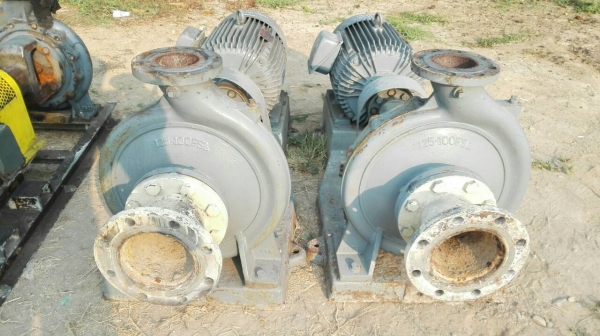 ปั้มน้ำหอยโข่ง EBARA JAPAN ใบพัดทองเหลือง เข้า 5"- 4" มอเตอร์ Mitsubishi 40 HP สภาพใหม่มาก 95\% พร้อมใช้งาน