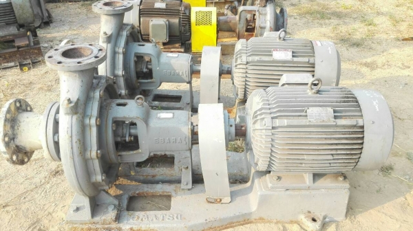 ปั้มน้ำหอยโข่ง EBARA JAPAN ใบพัดทองเหลือง เข้า 5"- 4" มอเตอร์ Mitsubishi 40 HP สภาพใหม่มาก 95\% พร้อมใช้งาน