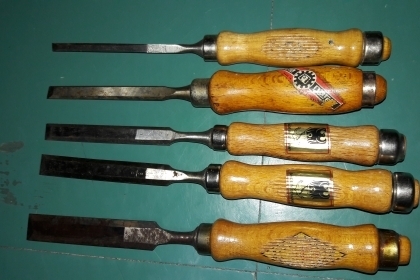 ขายสิ่วเยอรมันชุด5ตัว งานเก่าเก็บ 1/4,3/8,1/2,5/8,3/4 Made in Germany.