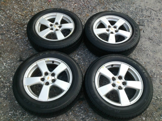 ขายแม็ก เชฟโรเลต ครูช 5รูขอบ16 พร้อมยางMAXXIS 205/60R16 ยางปี12 สวยๆ จำนวน 1 ชุด