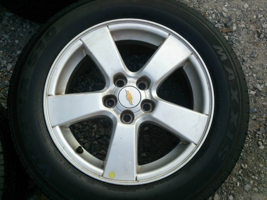 ขายแม็ก เชฟโรเลต ครูช 5รูขอบ16 พร้อมยางMAXXIS 205/60R16 ยางปี12 สวยๆ จำนวน 1 ชุด