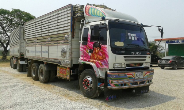 พ่วงแม่ลูกดั๊มพ์คอกเกษตร ยี่ห้อ ISUZU รุ่น FXZ 320 แรงม้า ปี 2549