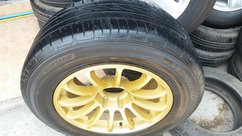 ขายล้อRS18 6รู หน้า8หลัง9ยาง265/60/18ปี14   4 ล้อ