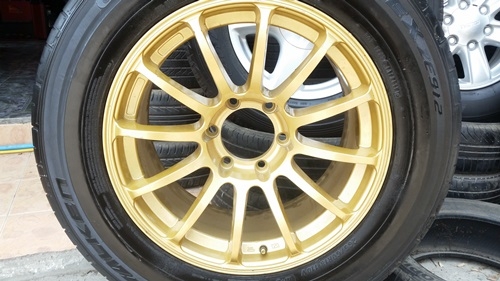 ขายล้อRS18 6รู หน้า8หลัง9ยาง265/60/18ปี14   4 ล้อ