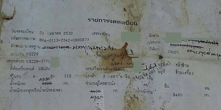 รถโม่ปูน 6 ล้อ ISUZU  ปีจดทะเบียน 2530   110 แรงม้า