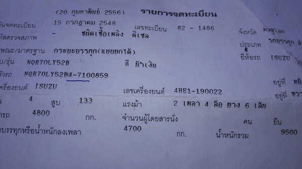 หกล้อ อีซูชุ NQR150ปี48 แอร์เย็นๆ ดั้ม5คิวสามมิต สภาพดีสวยบางเดิมพร้อมใช้ ทะเบียนพร้อมโอน ราคา 599,000บ ต่อรองได้
