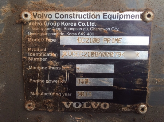 ขายดาวน์รถแบคโฮ VOLVO EC210B สวยๆเดิมๆ4พันกว่าชั่วโมง สนใจโทร 081-970-1072