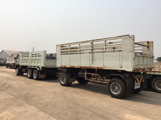 แสงฟ้าเต๊นท์รถ//ขายรถพ่วง10ล้อ2เพลาดั้มแม่ลุก เครื่อง320แรง เสื้อเพลาZM ยางใหม่18เส้น