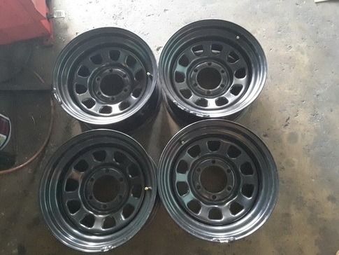 ล้อกะทะ TCPY ลาย Rock 6/139 ขอบ16*8 ET-10 สวยๆ 1ชุด