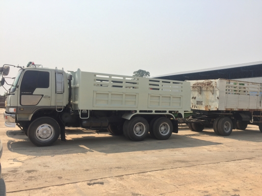 แสงฟ้าเต๊นท์รถ//ขายรถพ่วง10ล้อ2เพลาดั้มแม่ลุก เครื่อง320แรง เสื้อเพลาZM ยางใหม่18เส้น