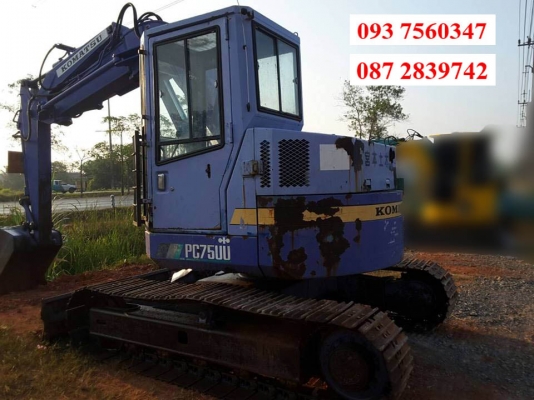 ขายรถแบคโฮพร้อมหัวคีบ KOMATSU PC75 UU