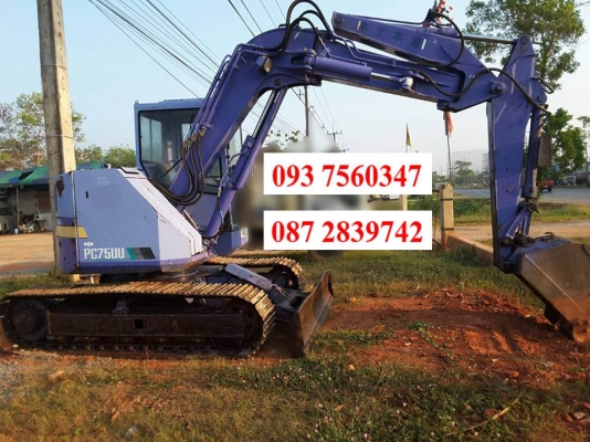 ขายรถแบคโฮพร้อมหัวคีบ KOMATSU PC75 UU