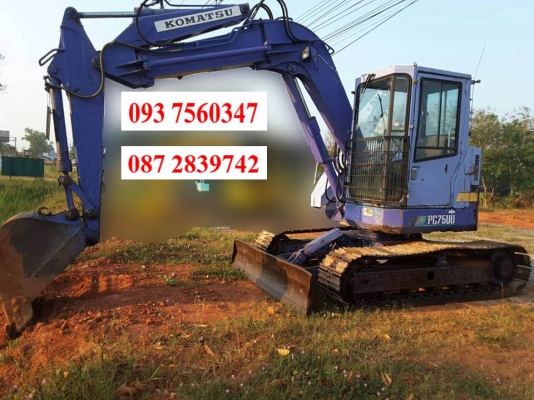 ขายรถแบคโฮพร้อมหัวคีบ KOMATSU PC75 UU