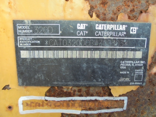 ขายแบคโฮ CAT 320D #CAT0320DCBWZ00303 รถนำเข้าจากญี่ปุ่น สภาพดี ราคาคุยกันได้ค่ะ