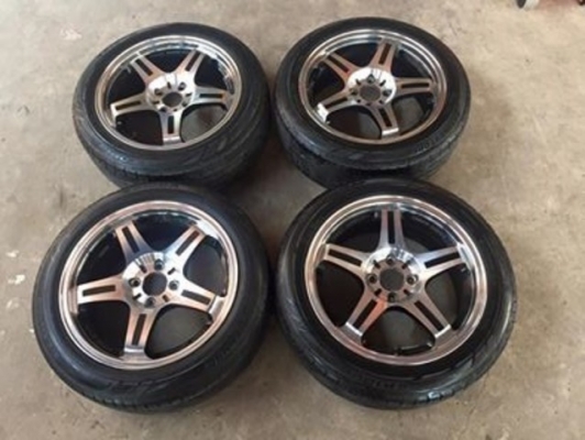 ล้อมือสอง ขอบ16 กว้าง7 4/100 พร้อมยาง Bridgestone 185/55R16