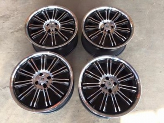 ล้อมือสองดำหน้าเงา ขอบ17 4รู100 กว้าง7.5