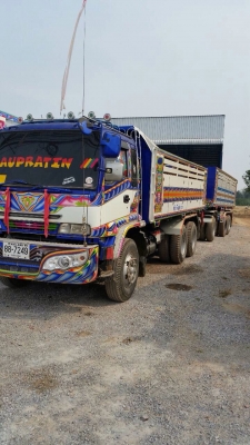 ขายรถพ่วง Isuzu FVM12MY เครื่อง 260 turbo inter เกียร์อิตั้น ช่วงล่างใหญ่ กระบะดัมพ์มิเนียมแม่ลูก ลูก 3 เพลาแท้ ทะเบียนพร้อม