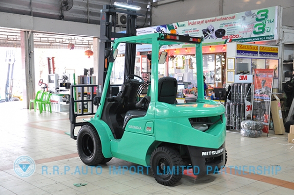 ขายรถโฟล์คลิฟท์มือสอง MITSUBISHI  รุ่น KFD25T  ราคา 375,000 บาท นำเข้าจากประเทศญี่ปุ่น 100\% ไม่เคยใช้งานในประเทศไทย