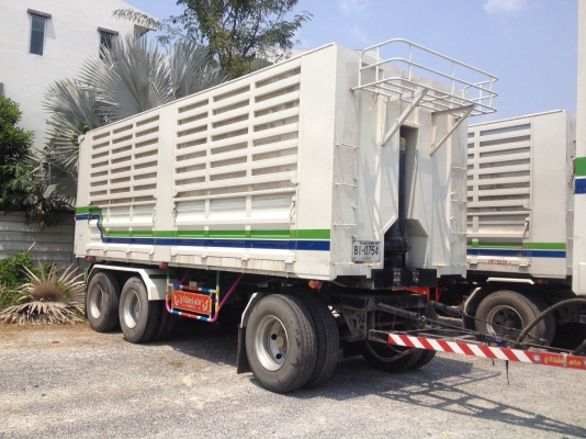 ขายลูกพ่วงดั้ม 3 เพลาแท้ ยาว 7 เมตร ยกเพลาได้ ปี 58 สภาพใหม่เอี่ยม ไม่ได้ใช้