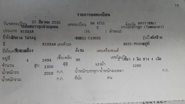 ขายกระบะนิสสัน ปี35 แค็บ แชชซีสวยเครื่องดี ภายในสวย เอกสารเล่มทะเบียนพร้อมโอน พร้อมใช้งาน BIG M ขายกระบะนิสสัน ปี35 แค็บ แชชซีสวยเครื่องดี ภายในสวย เอกสารเล่มทะเบียนพร้อมโอน พร้อมใช้งาน BIG M