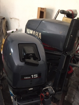 ขายเครื่องเรือ yamaha 15แรงแน่นๆท่อนสั้น17นิ้ว