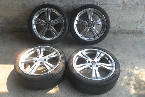 ล้อแม็ก18นิ้ว5รุ114 พร้อมยาง สวยๆ 4 ล้อ ราคา 8800 บาท