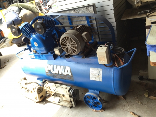 ขายปั๊มลมพูมา7.5แรงพร้อมใช้ราคาเบาๆถังใหญ่