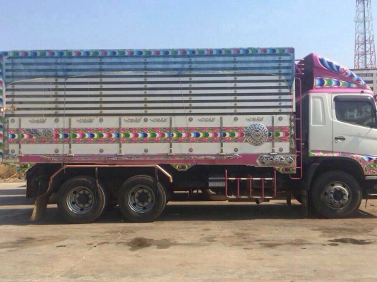 ขายดาวน์ รถสิบล้อพ่วงดั้มพ์แม่ลูก hino 344 ปี57สภาพป้ายแดง วิ่ง 50000กิโล
