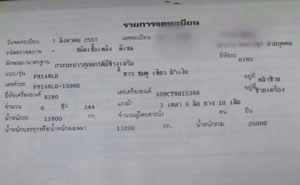 ขายดาวน์ รถสิบล้อพ่วงดั้มพ์แม่ลูก hino 344 ปี57สภาพป้ายแดง วิ่ง 50000กิโล