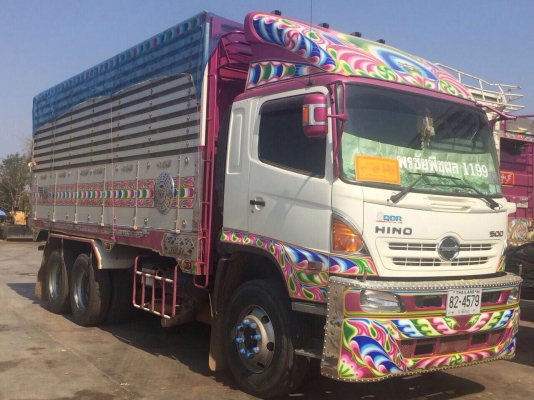 ขายดาวน์ รถสิบล้อพ่วงดั้มพ์แม่ลูก hino 344 ปี57สภาพป้ายแดง วิ่ง 50000กิโล
